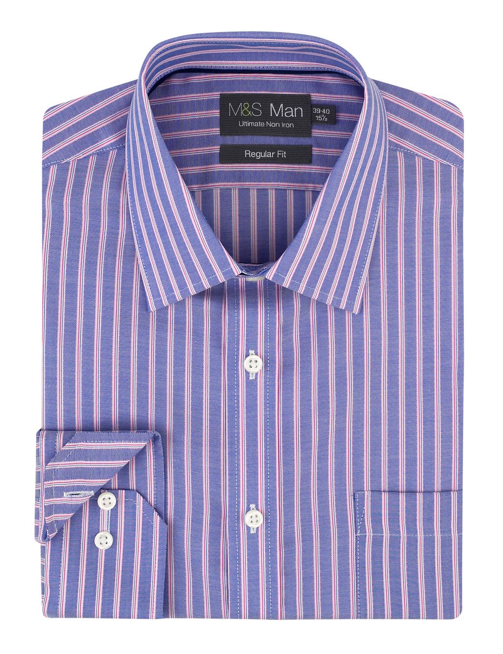 Ultimate Non-Iron Pure Cotton Oxford Striped Shirt 1 of 1