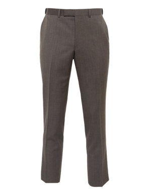 Ultimate Performance Slim Fit Flat Front Trousers with Wool Image 2 of 6