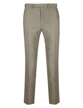 Ultimate Performance Wool Blend Supercrease™ Flat Front Trousers Image 2 of 4