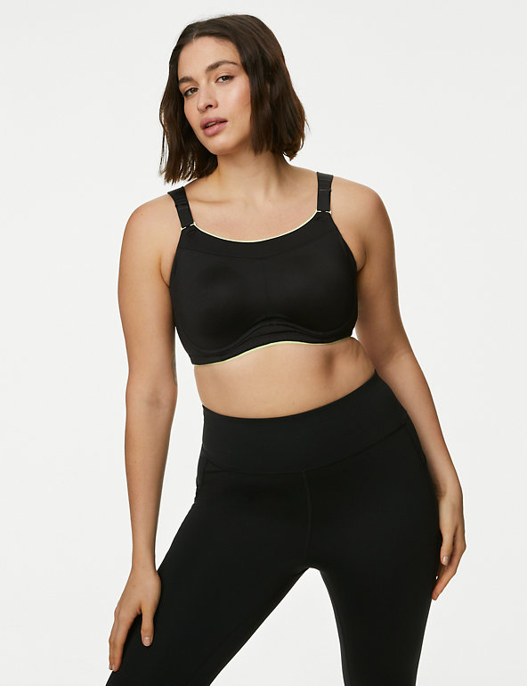 M&S NON WIRED ULTIMATE BOUNCE CONTROL EXTRA HIGH IMPACT Sports BRA In BLACK  32D
