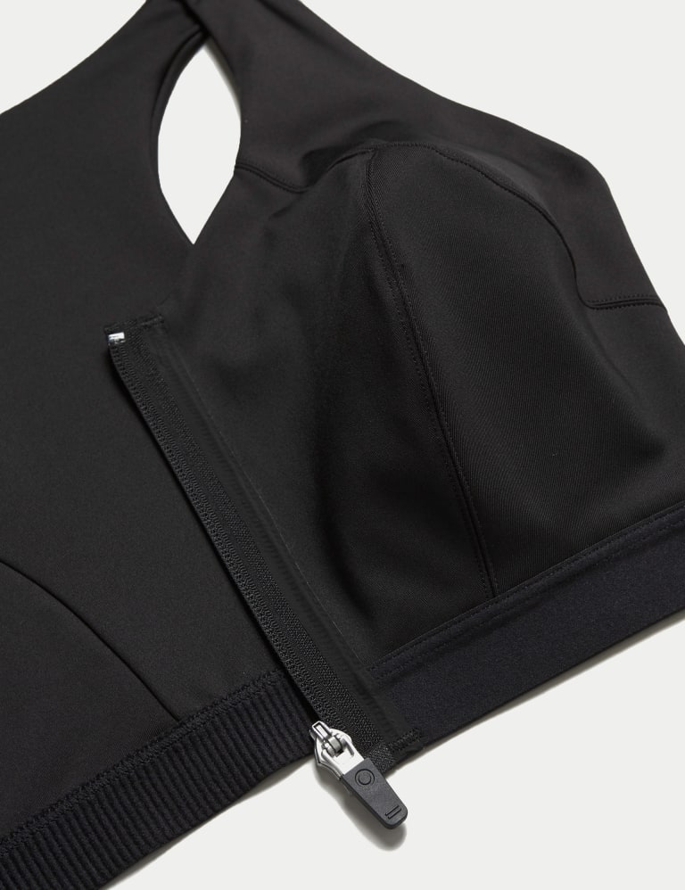 Marks and spencer zip front sports bra discount