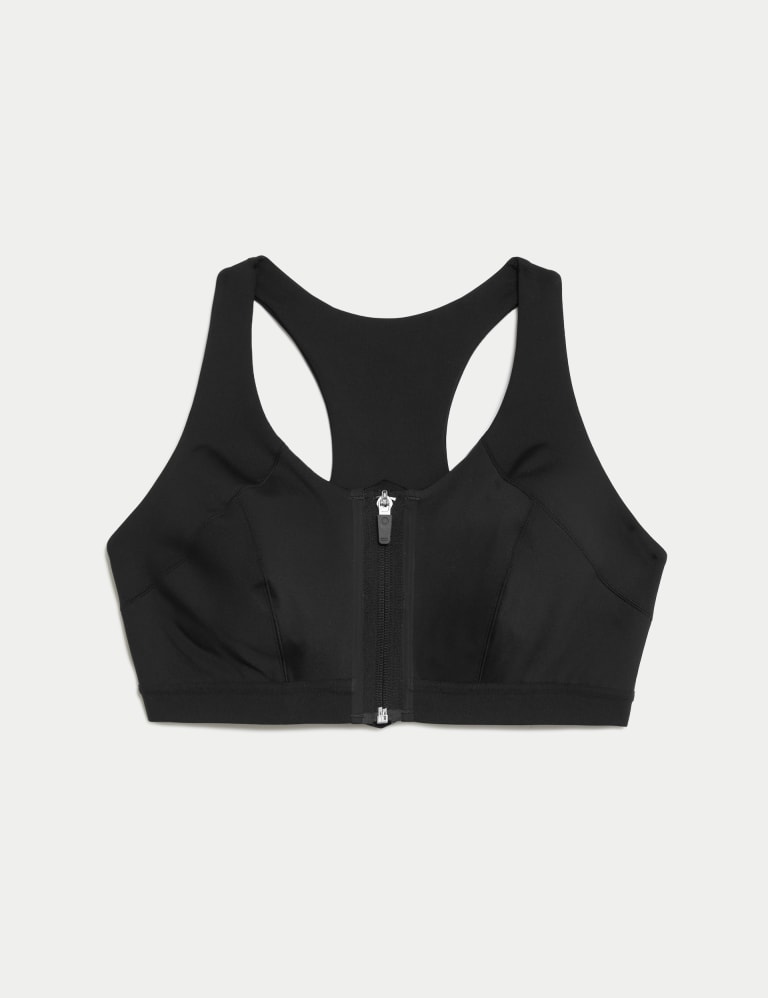 M&s zip front sports bra best sale