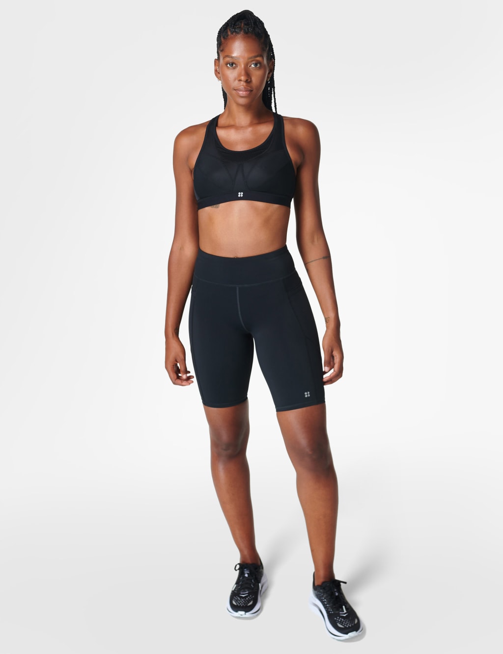 SWEATY BETTY Ultra Running Stretch-Recycled Nylon Sports Bra in SORBETPINK