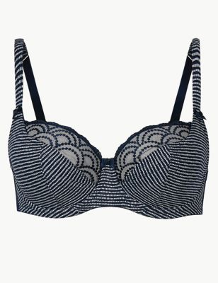 EX M&S Juliet Non-Padded Full Cup Balcony Bra with French Designed