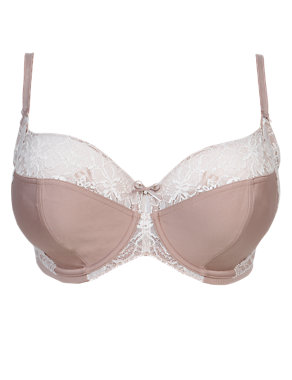 Underwired Non Padded Camillia Lace Full Cup DD-GG Bra Image 2 of 5