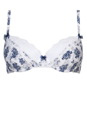 Underwired Padded Floral Print Balcony A-DD Bra Image 2 of 5