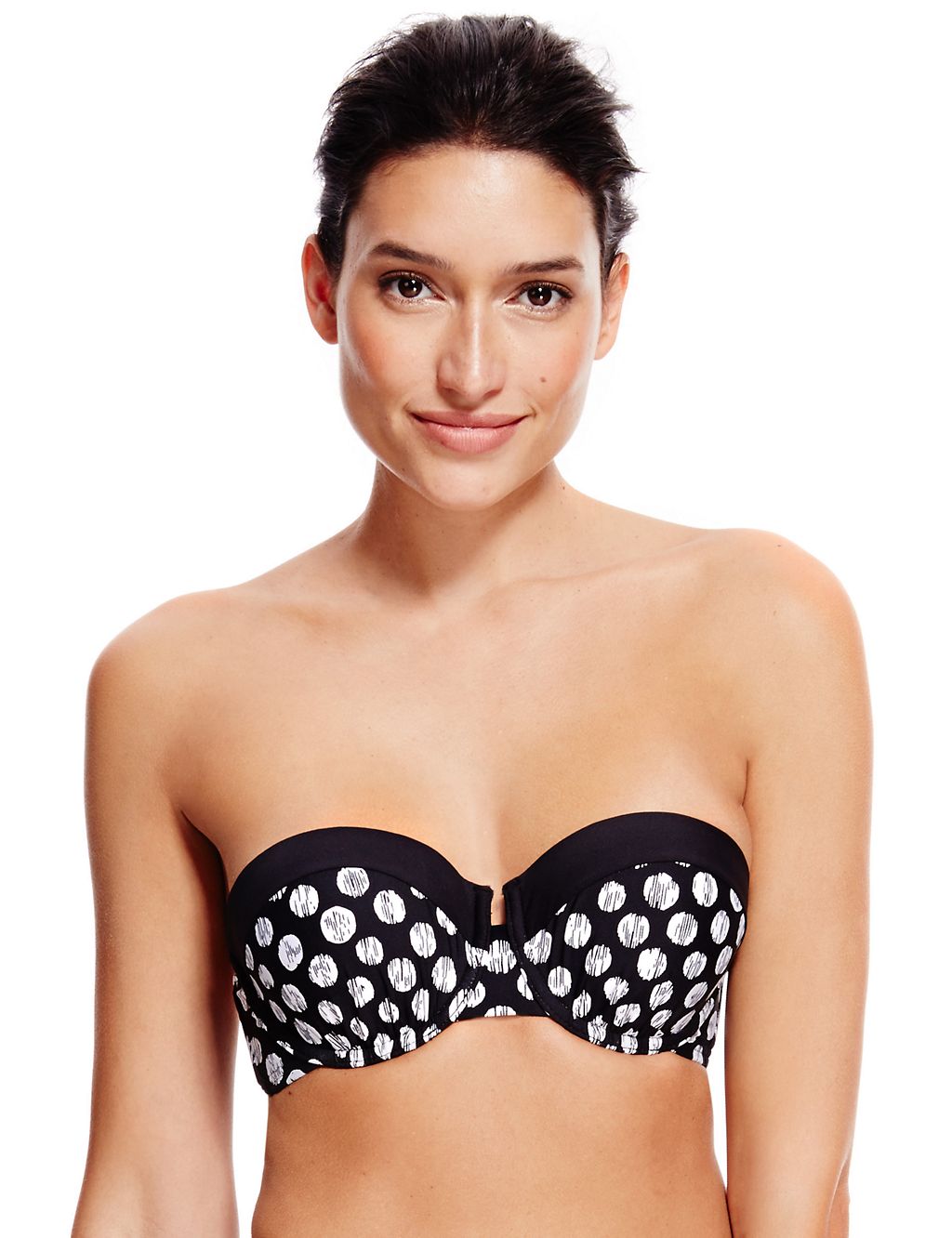 Underwired Padded Spotted Bikini Top 2 of 6
