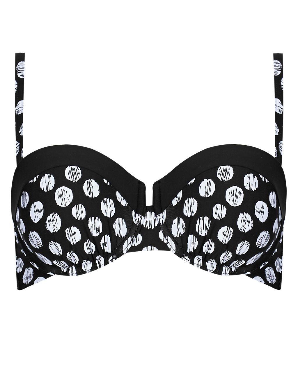 Underwired Padded Spotted Bikini Top 1 of 6