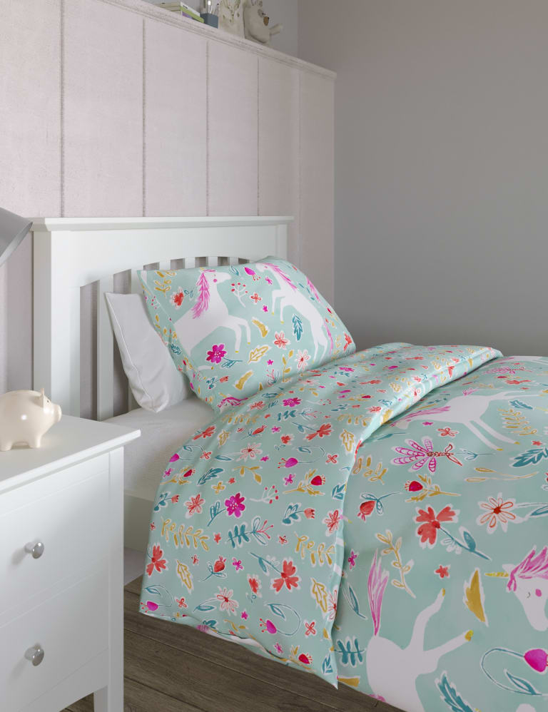 Unicorn Cotton Blend Bedding Set 3 of 4