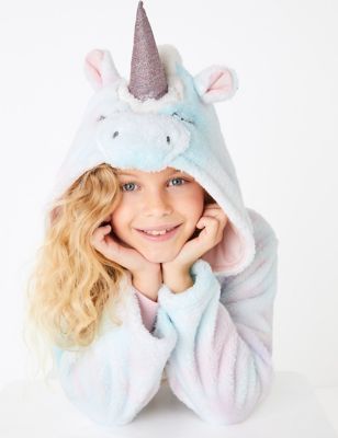 kids unicorn dressing gown