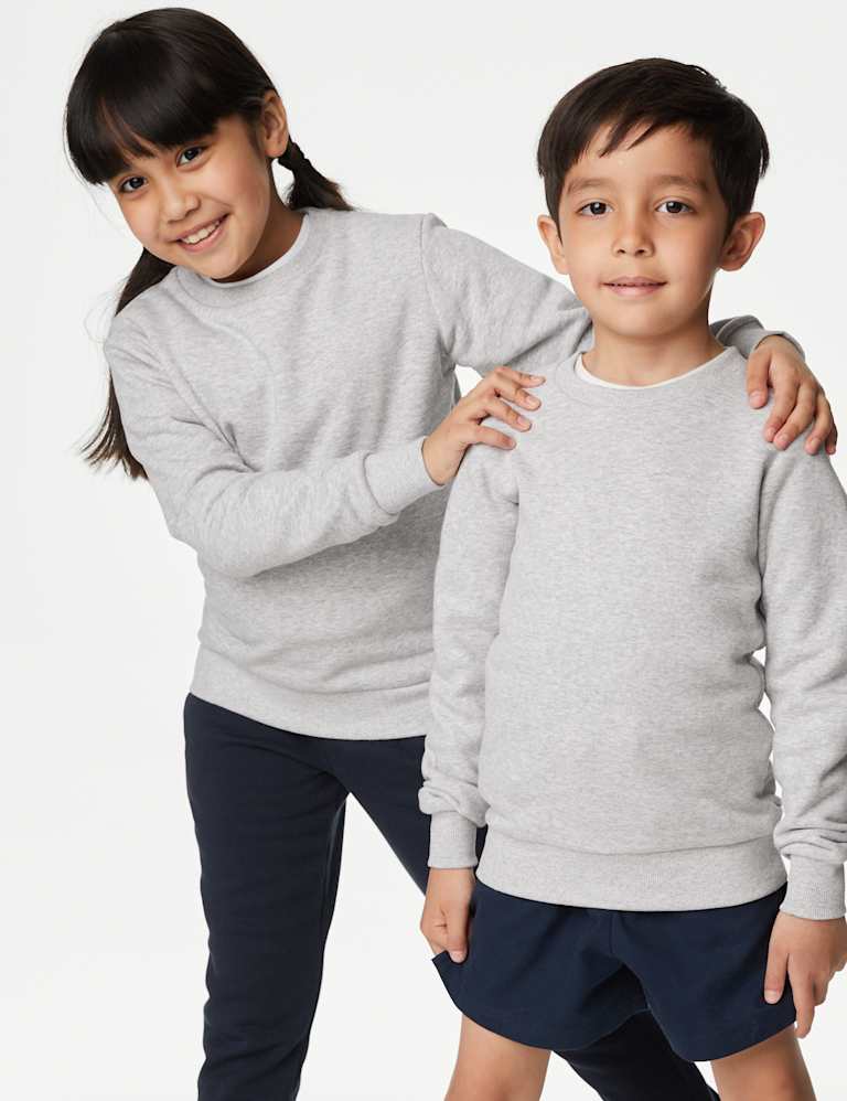 Unisex Cotton Crew Neck Sweatshirt (2-16 Yrs) 1 of 4