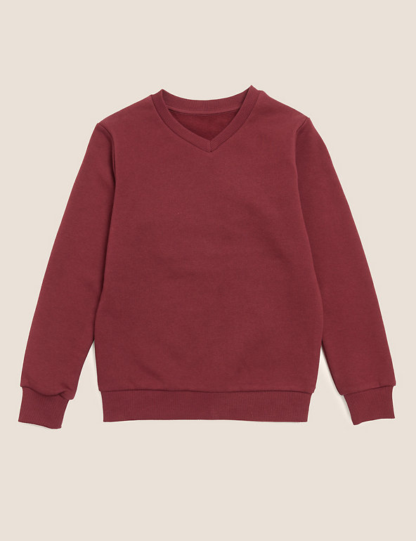 Unisex Cotton V-Neck Sweatshirt (2-16 Yrs) Image 1 of 1