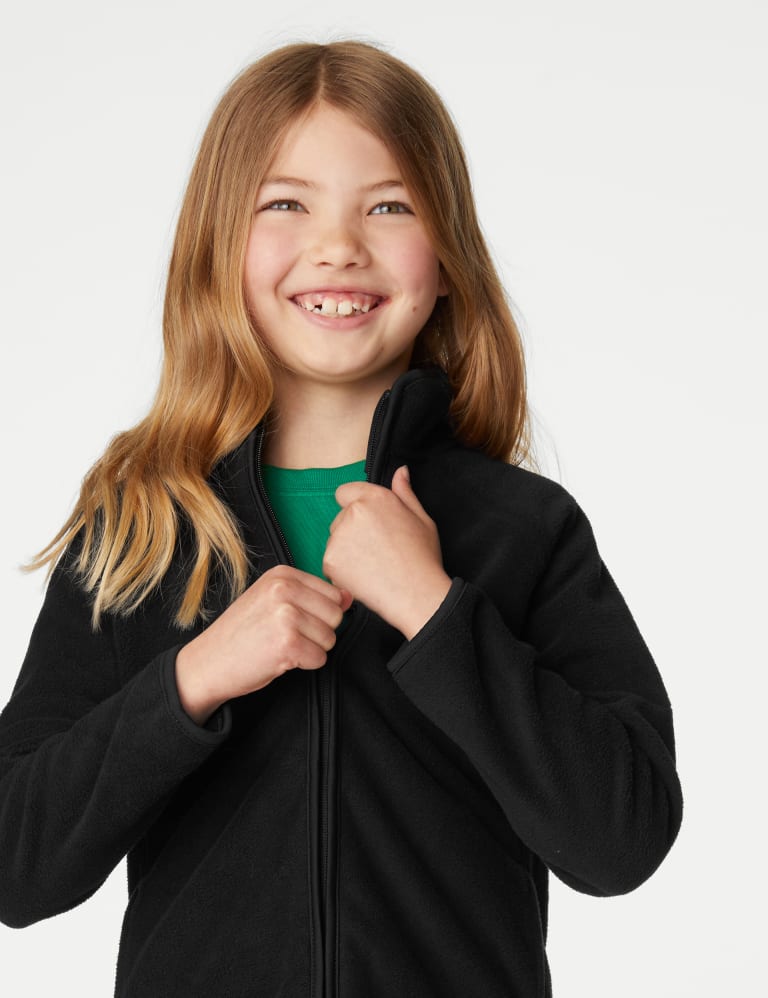 Girls black new arrivals fleece jacket