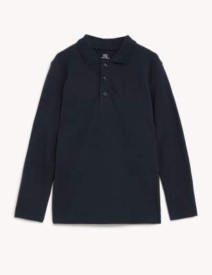 Unisex Long Sleeve Polo Shirt (2-16 Yrs) Image 2 of 5