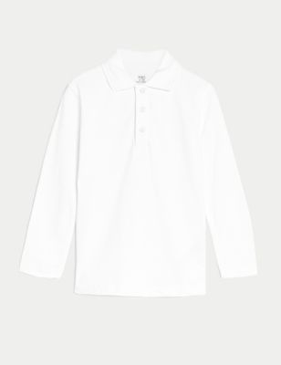 Unisex Long Sleeve Polo Shirt (2-16 Yrs) Image 2 of 5