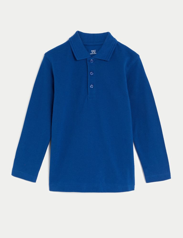 Unisex Long Sleeve Polo Shirt (2-16 Yrs) 2 of 5