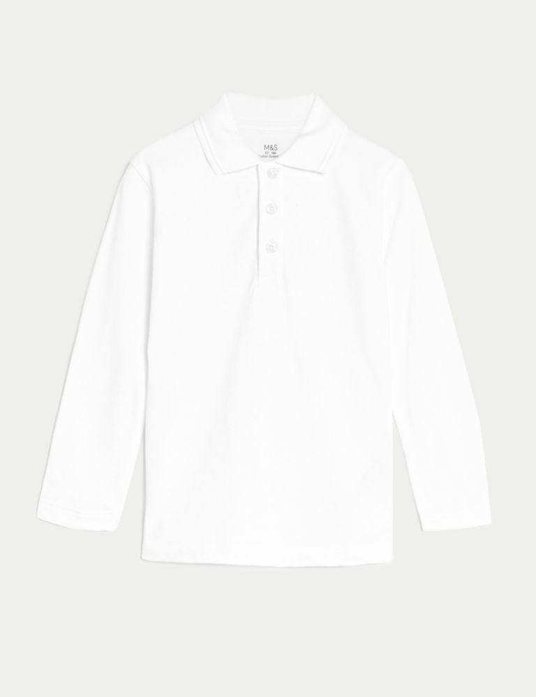 Unisex Long Sleeve Polo Shirt (2-18 Yrs) 2 of 5