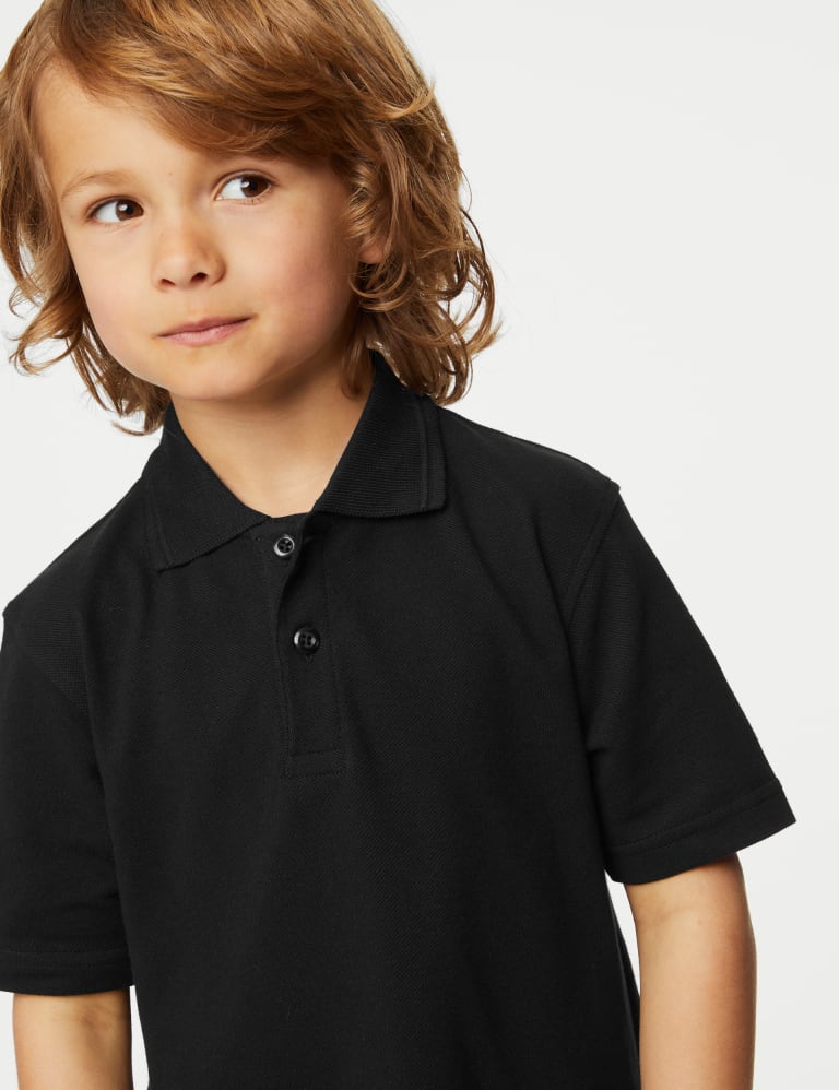 Black polo shirts for boys cheap
