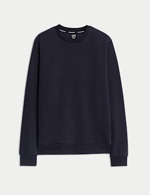 navy round neck school jumper