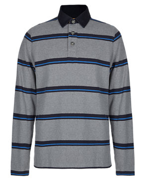 University of Oxford Pure Cotton Striped Rugby Top Image 2 of 3