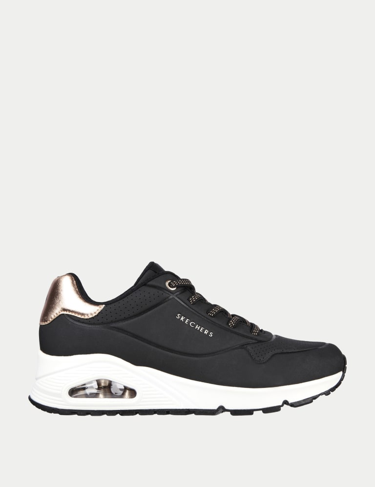 Uno Shimmer Away Lace Up Platform Trainers Skechers M S