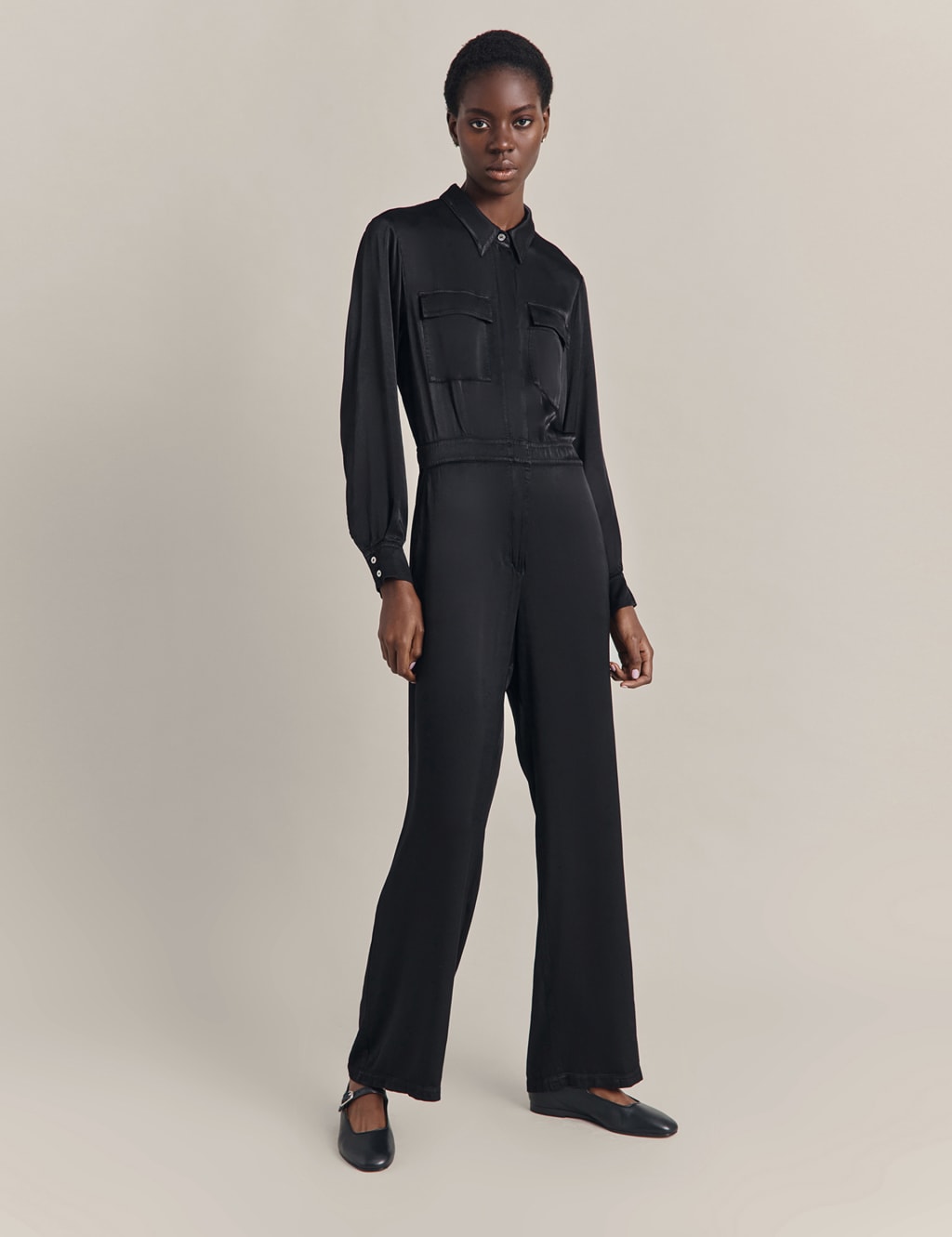 Long sleeve jumpsuit sales h&m