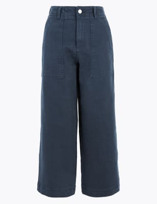 Utilty Wide Leg Ankle Grazer Jeans Image 2 of 5