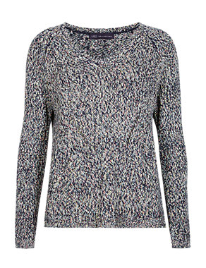 V-Neck Abstract Print Jumper Image 2 of 4