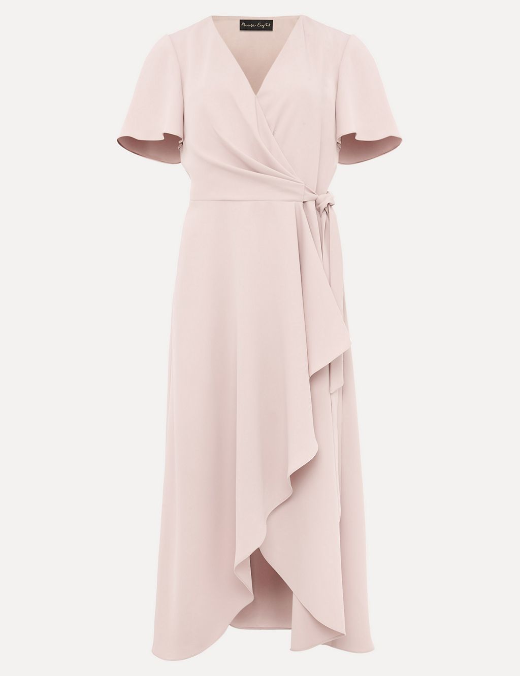V-Neck Angel Sleeve Midi Wrap Dress | Phase Eight | M&S