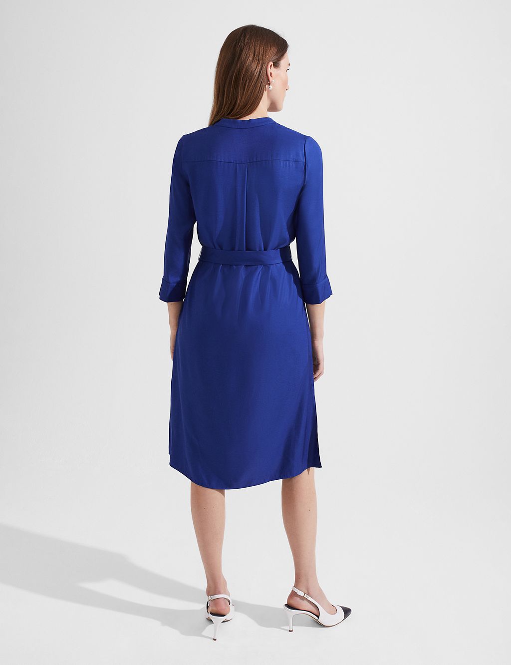 V-Neck Belted Knee Length Shirt Dress | HOBBS | M&S