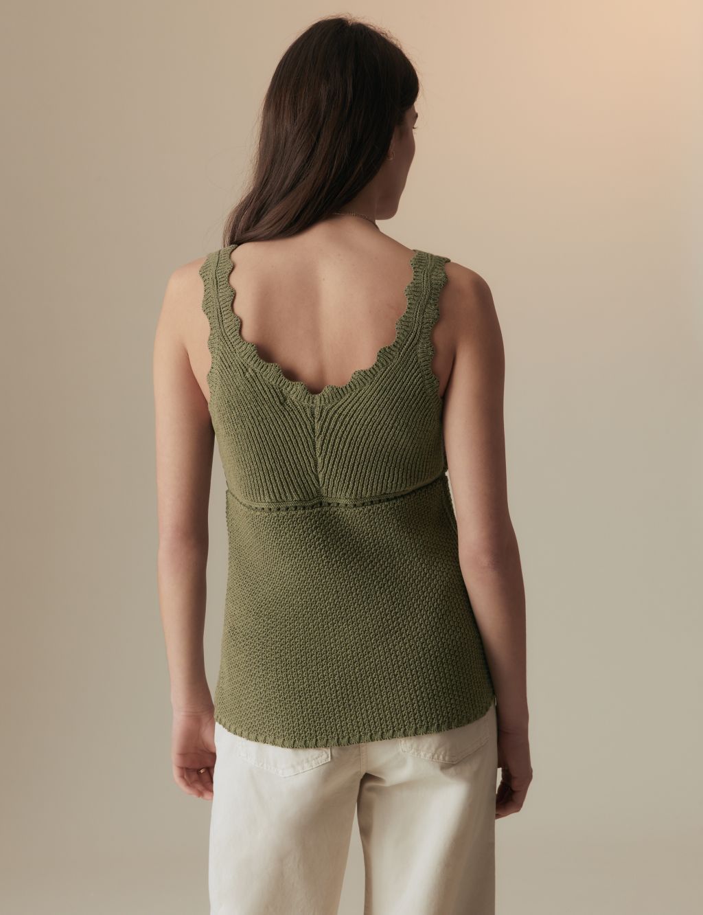 V-Neck Knitted Vest with Linen 6 of 6