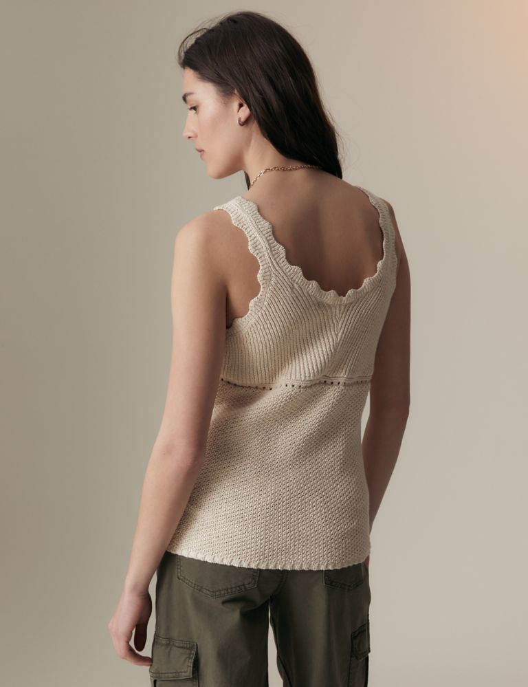 V-Neck Knitted Vest with Linen 5 of 5