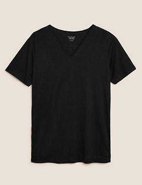 V-Neck Longline T-Shirt Image 2 of 5