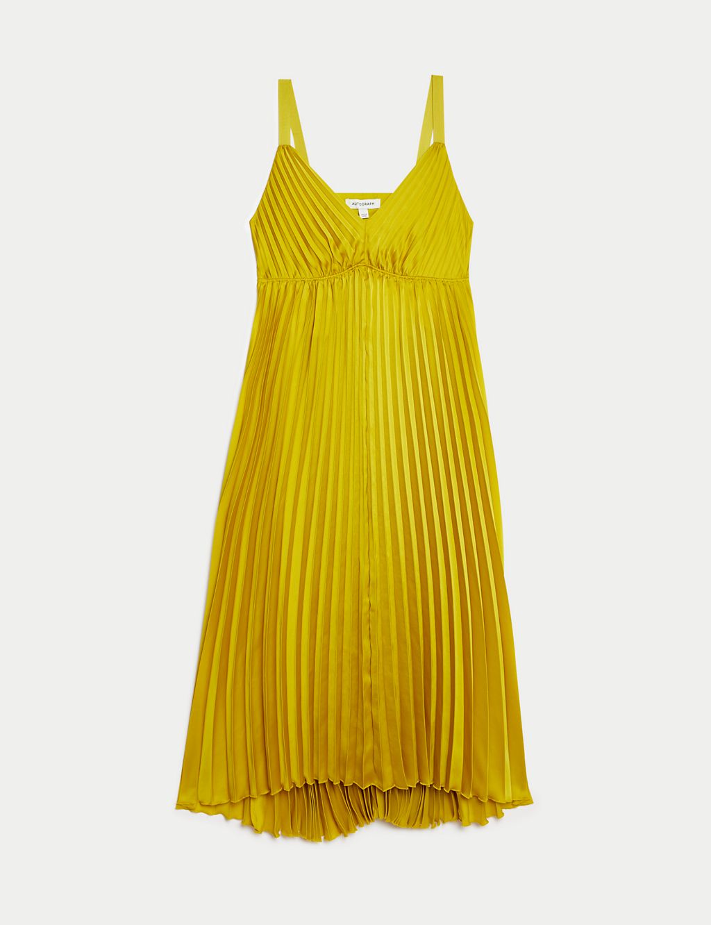 V-Neck Pleated Strappy Midaxi Waisted Dress 1 of 5