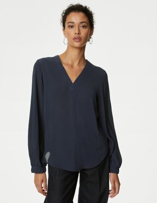 Plunging Neckline top, Women's Fashion, Tops, Blouses on Carousell