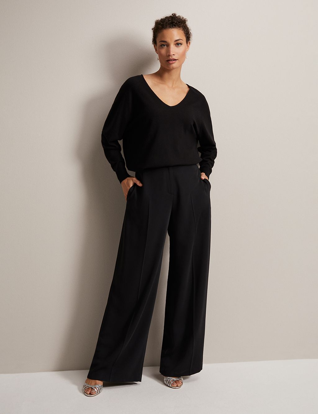 V-Neck Relaxed Jumper | Phase Eight | M&S
