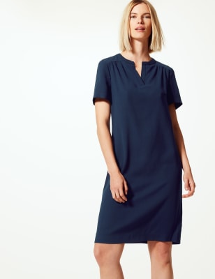 M&s navy hot sale dress