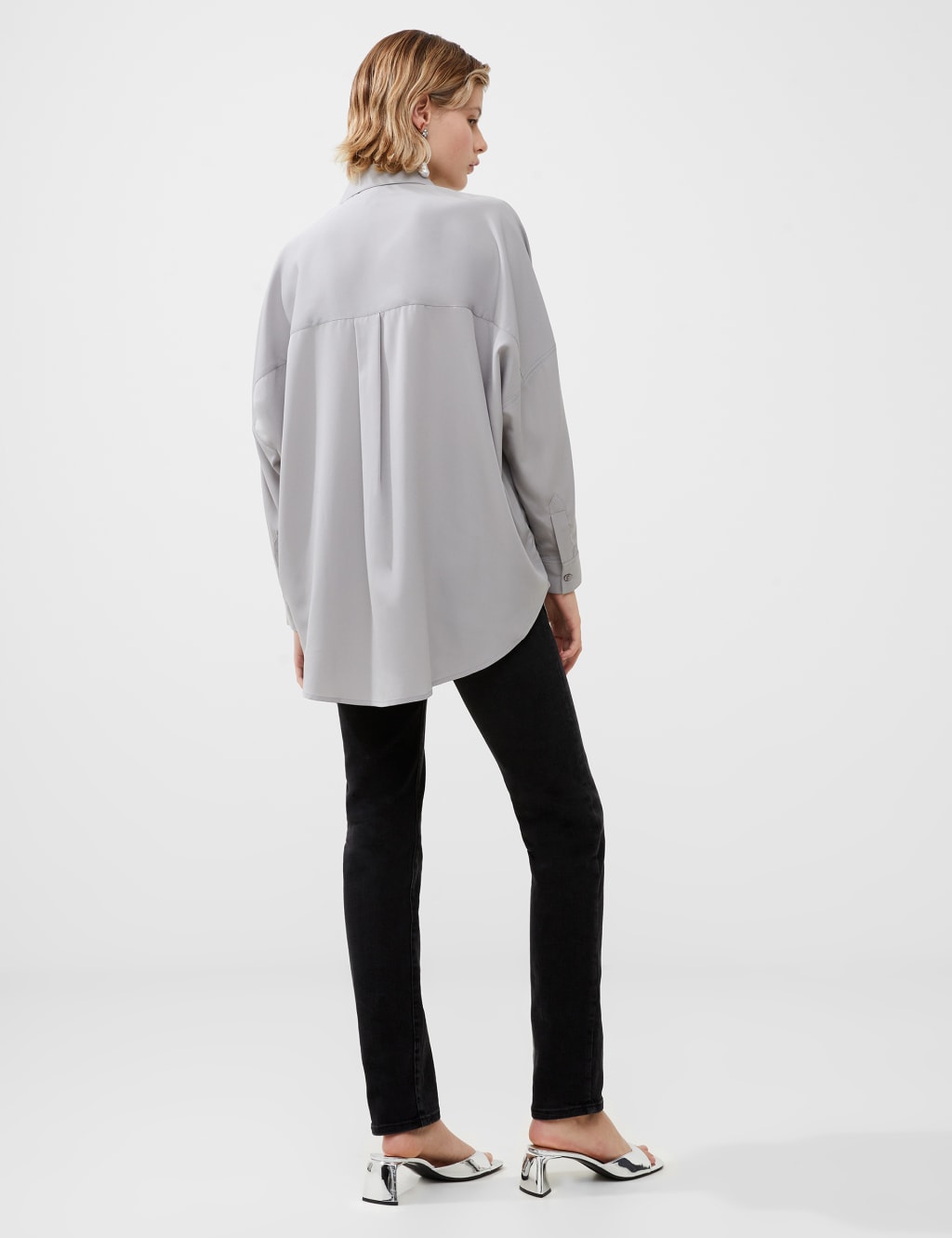 French V-Neck Ruffle Sleeve Shirt and Shorts Set