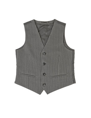 V-Neck Striped Waistcoat (3-14 Years) Image 2 of 3