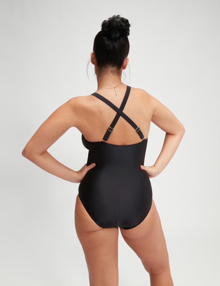 Speedo v shop neck swimsuit