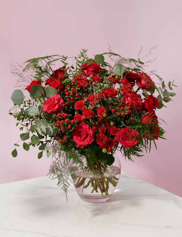Valentine's Rose & Eucalyptus Bouquet 1 of 6