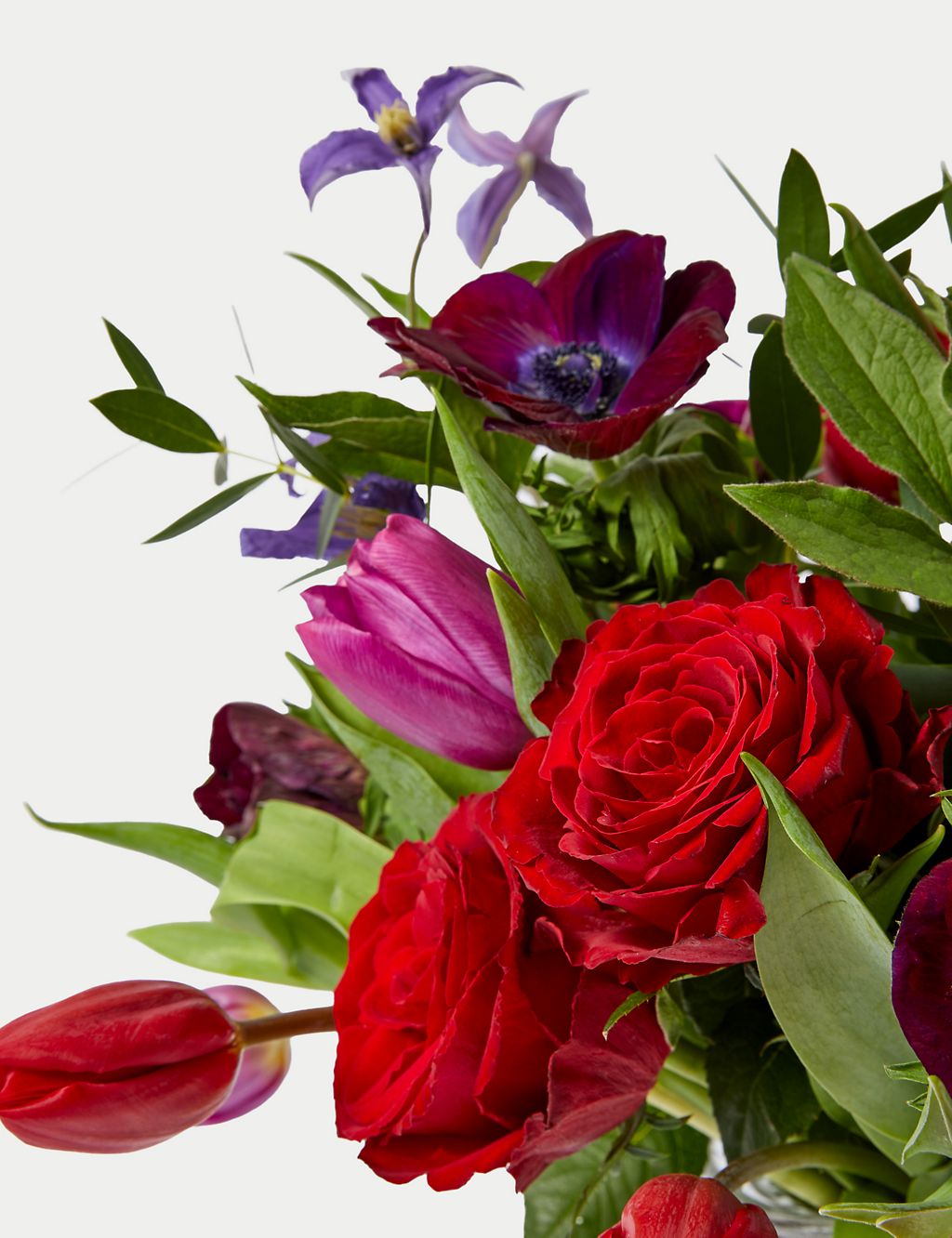 Valentine's Tulip & Anemone Bouquet with Vase 4 of 5