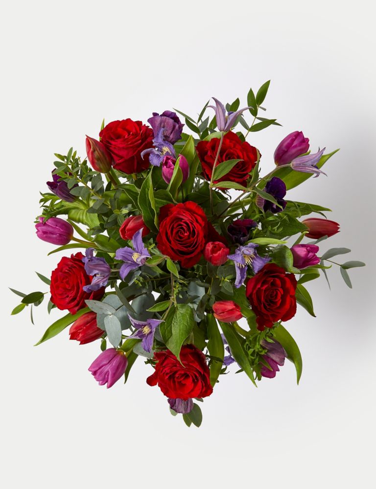 Valentine's Tulip & Anemone Bouquet with Vase 2 of 5