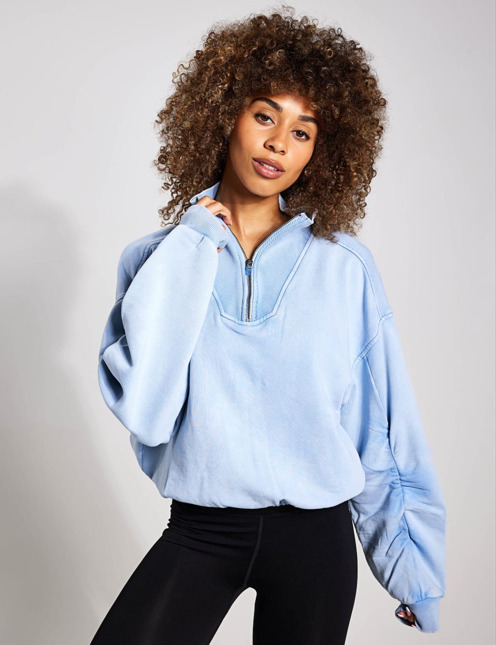 Valley Girl Pure Cotton Half Zip Sweatshirt FP Movement M S