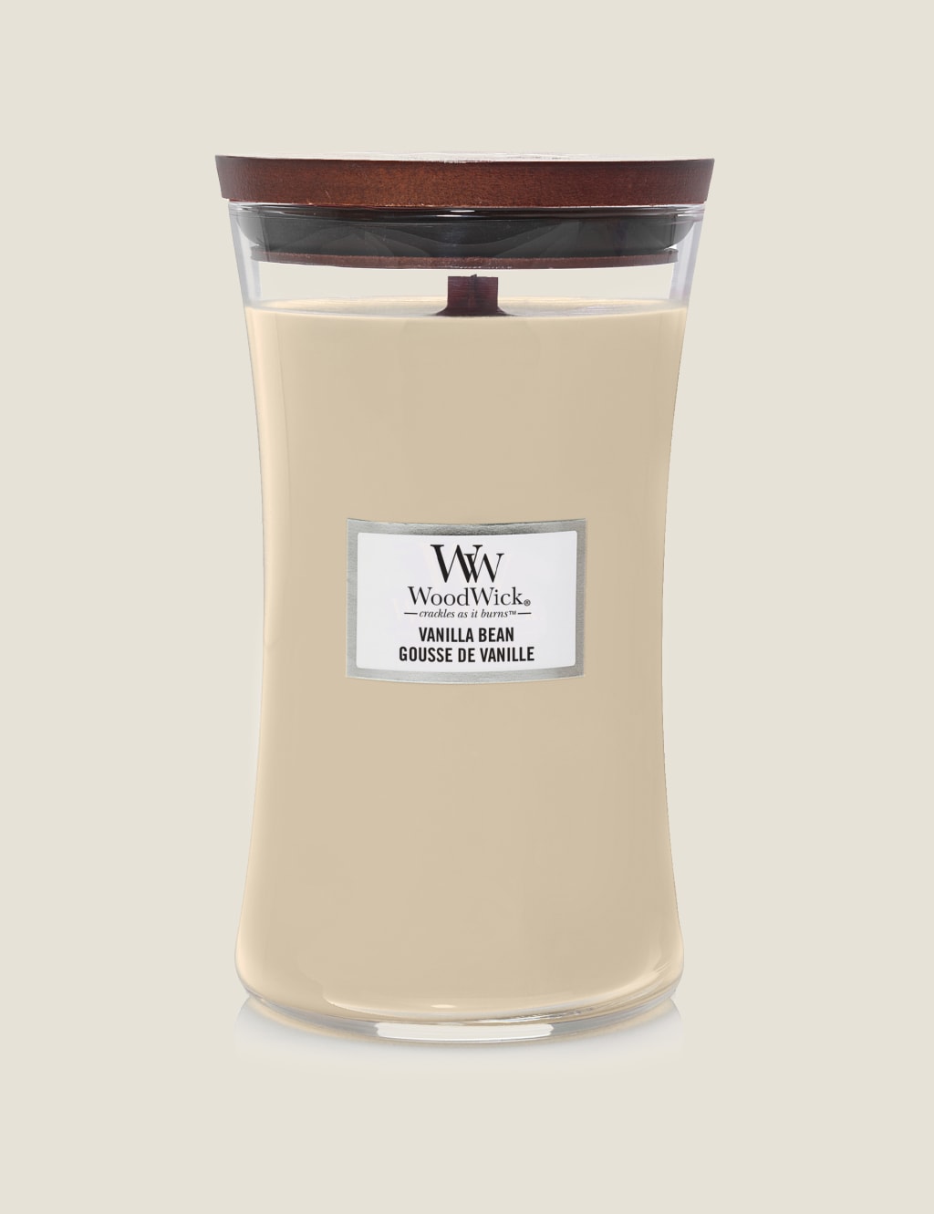Vanilla Bean Large Hourglass Jar Candle Woodwick M&S
