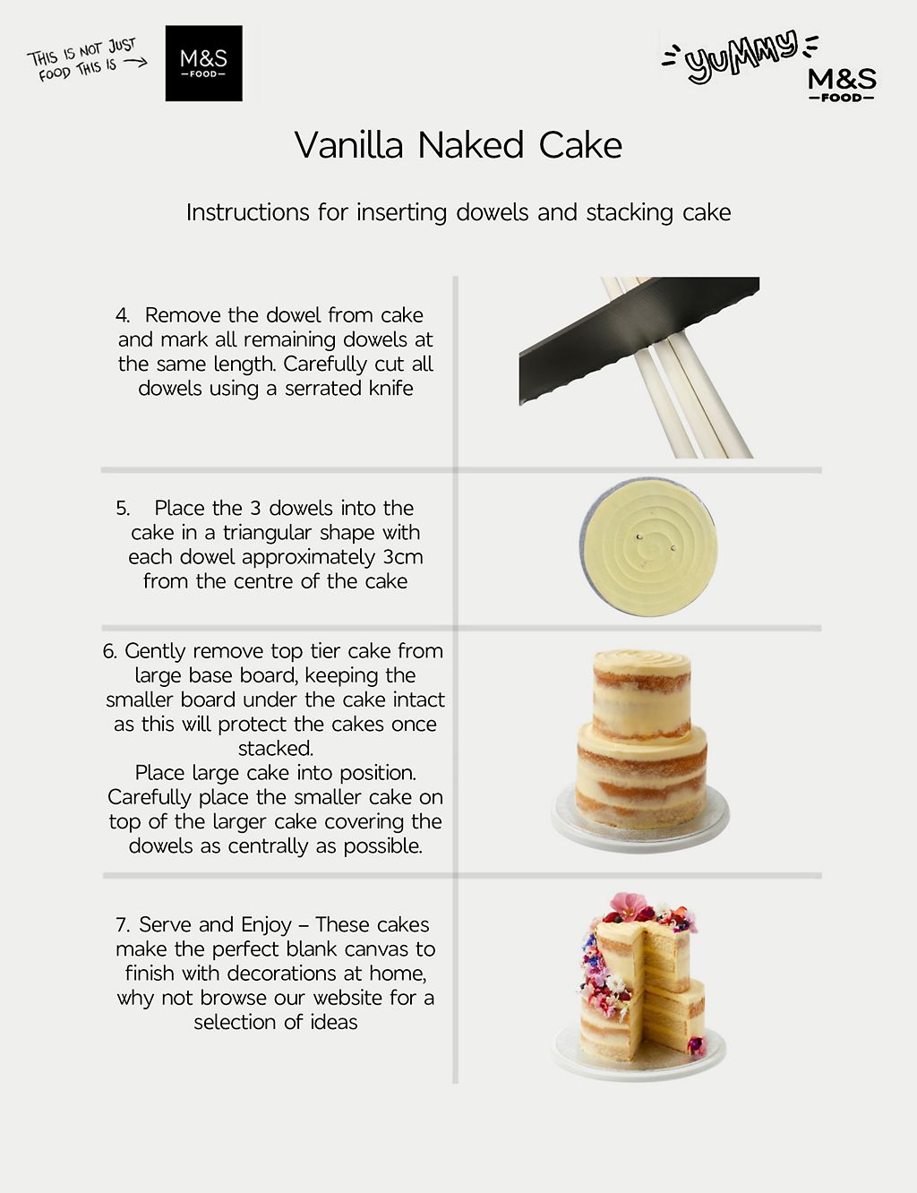 Vanilla Two Tier Naked Cake (Serves 36) 4 of 7