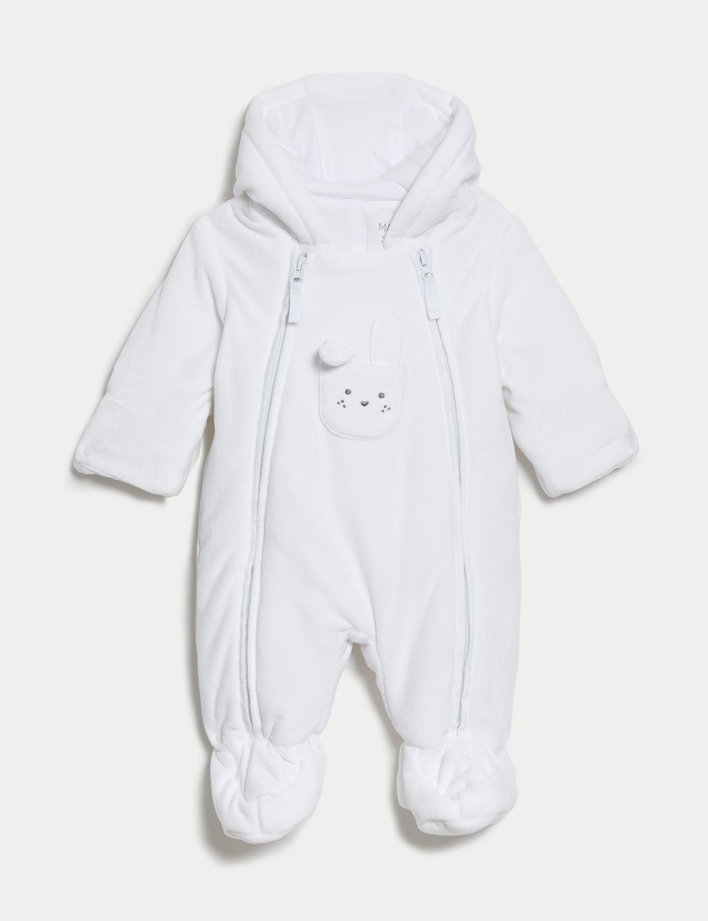 Velour Bunny Pramsuit (0-1 Yrs) | M&S Collection | M&S