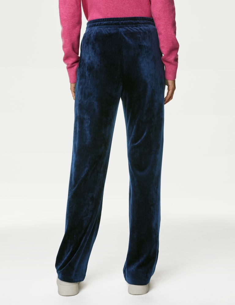 Mens Red, White and Blue Velour Pants, Sweatpants