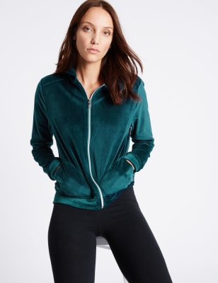 Velour Long Sleeve Hoodie | M&S Collection | M&S Velour Long Sleeve Hoodie | M&S Collection | M&S