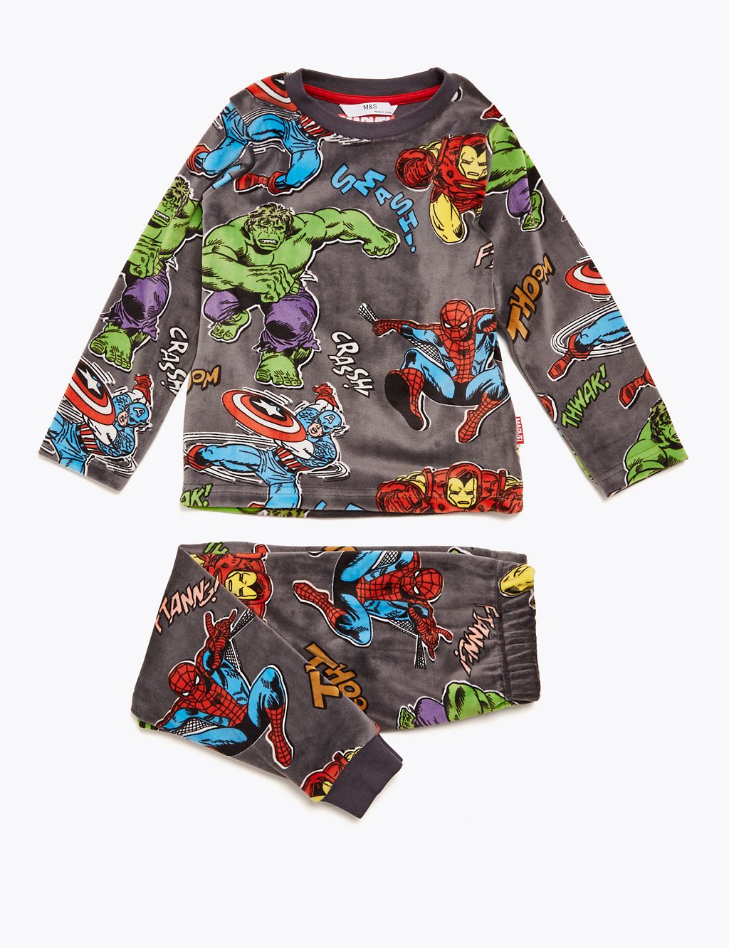Velour Marvel™ Pyjama Set (2-8 Yrs) 1 of 4